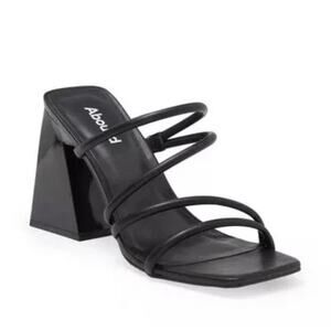 Abound Austyn Strappy Sandal, Black, Women Size 8 NEW